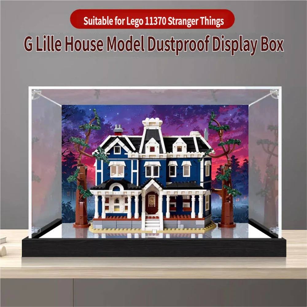 Acryl-Vitrine für Lego 11370 Stranger Things: Das Creel House-Modell, staubdichte Präsentationsbox für Lego 11370 (nur Box)