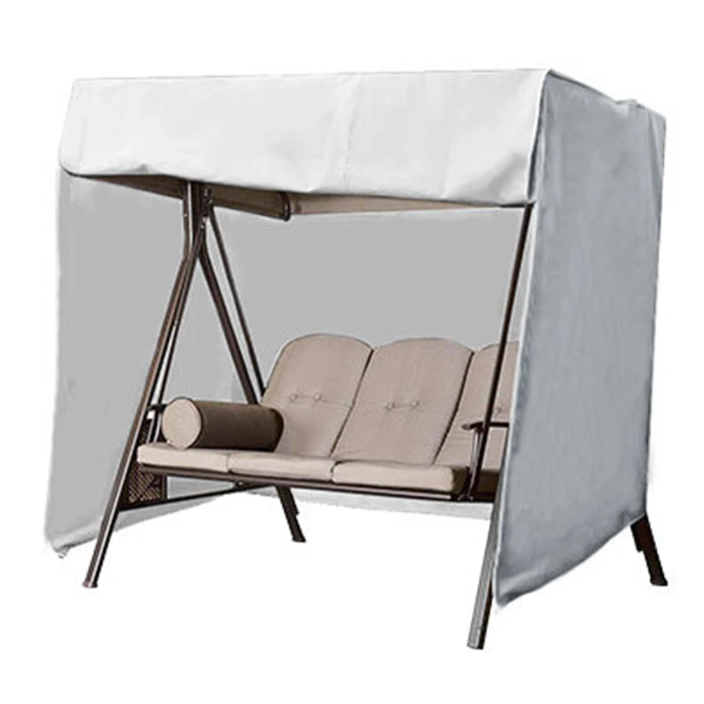 Outdoor-Schaukelstuhlbezug für 3-Sitzer, 220 cm x 125 cm x 170 cm, entworfen für einfachen Zugang und sichere Passform mit Kordelzug Image