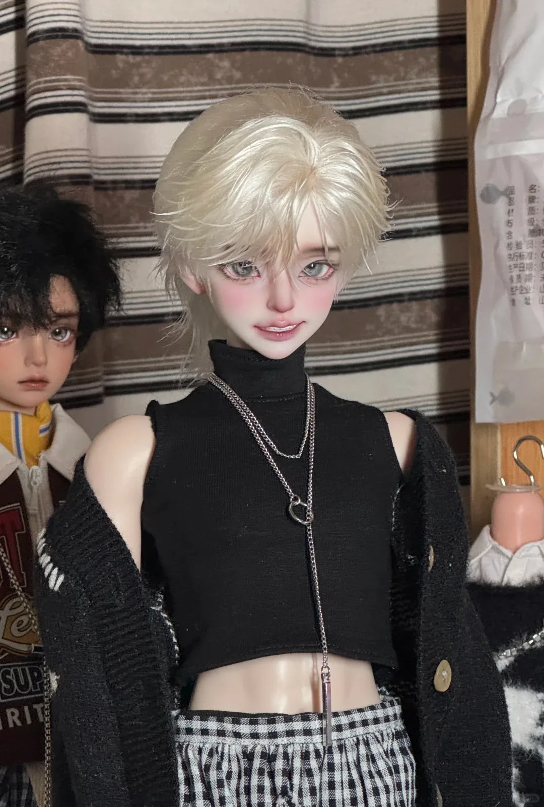 Neue sd BJD1/4 Lächelndes Mädchen, Wolf Junge, Unbedecktes Baby mit Make-up, Kleiner Stoffpuppen-Mensch, Unbedeckter Gelenkbeweglicher Resin-Puppe, Auf Lager