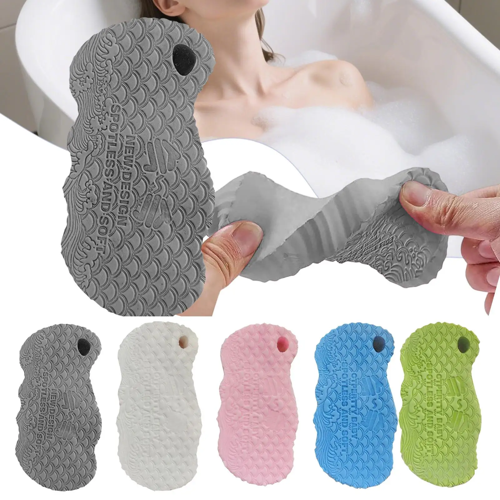 Weicher Badeschwamm Körperpeeling-Bürste Massagebürste Körperwaschlappen Hautpeeling-Scrubber Entspannende Exfoliation Hautpflege Duschzubehör