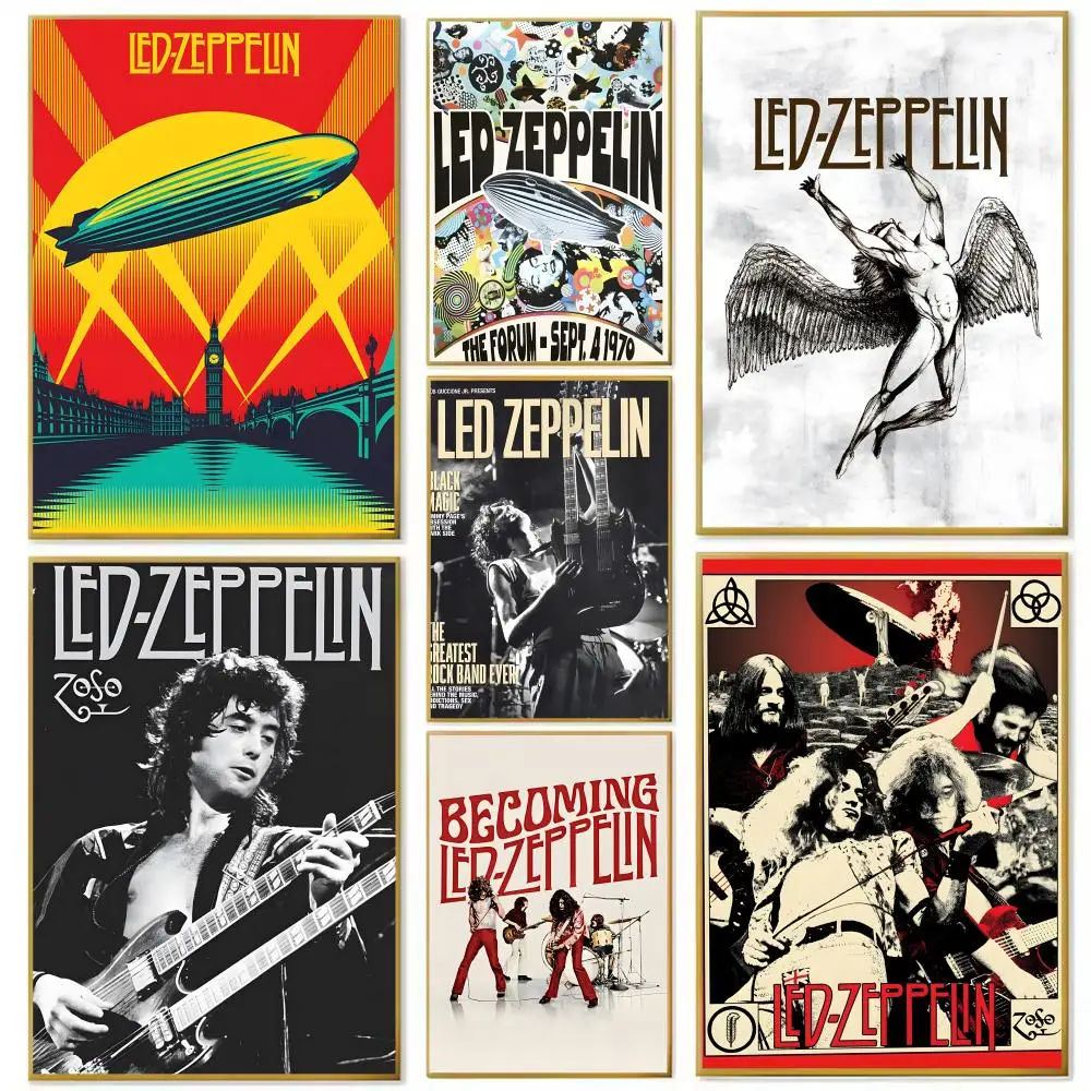 Band L-Led Z-Zeppelin Poster, Papierdruck, Zuhause, Wohnzimmer, Schlafzimmer, Eingang, Bar, Café, Kunst, Malerei, Dekoration