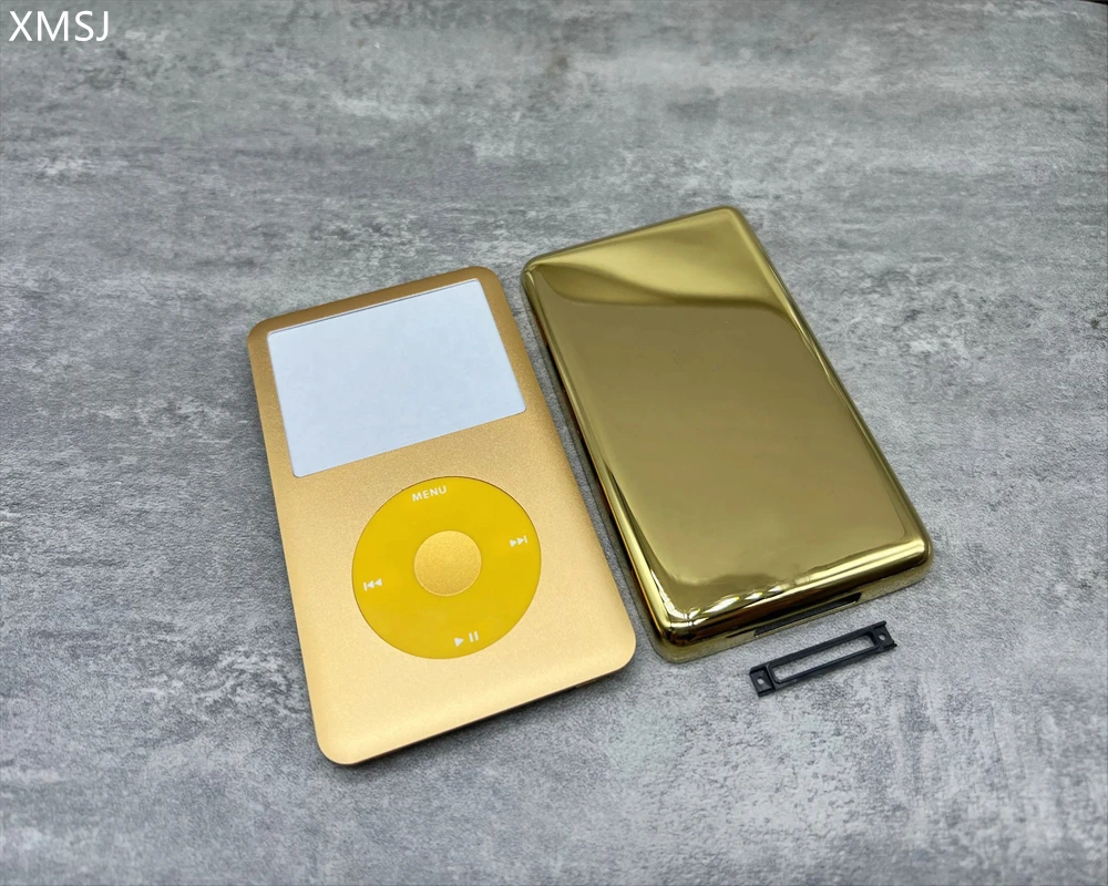 Gold frontblende zurück fall gehäuse gelb clickwheel-flexkabel-ersatzteile gold center taste für iPod 6th 7th classic 80gb 120gb 160gb Image