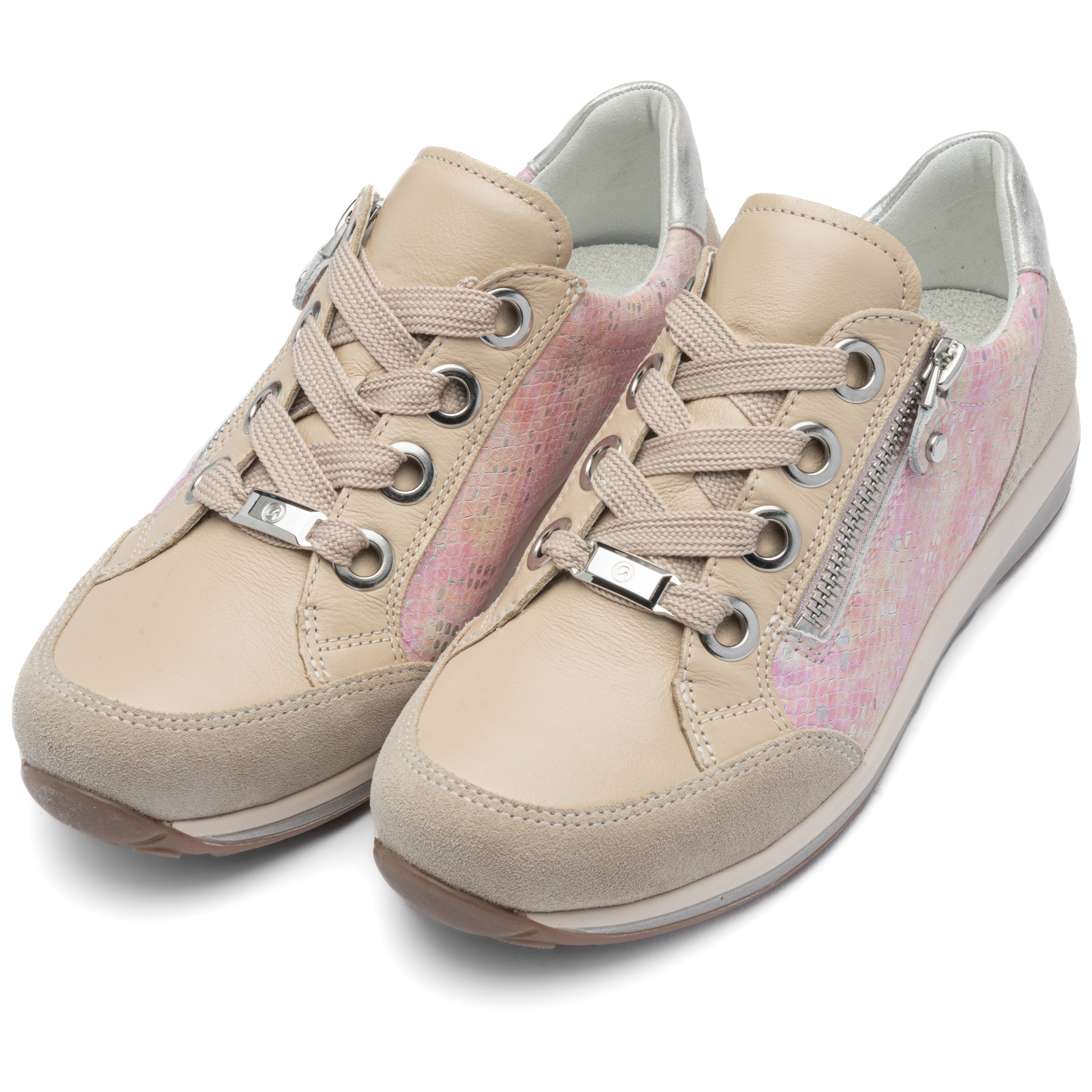 Keilsneaker ARA "OSAKA", Damen, Gr. 6 (39), rosa kombiniert, Schuhe, Freizeitschuh, Halbschuh, Schnürer in Komfortweite H (= sehr weit)