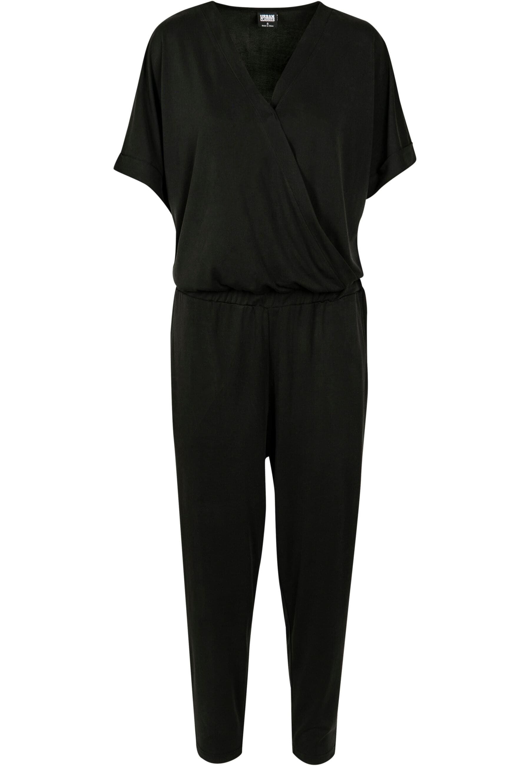 Jumpsuit URBAN CLASSICS "Urban Classics Damen Ladies Modal Jumpsuit", Damen, Gr. XS, US-Größen, schwarz, 77% Modal, 23% Polyester, unifarben, Overalls Jumpsuit