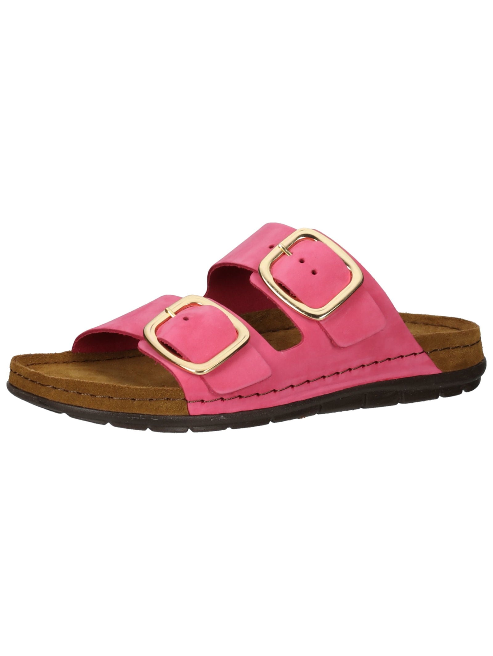Hausschuh ROHDE "Rohde Hausschuhe Leder", Damen, Gr. 38, pink, Leder, Schuhe Hausschuh