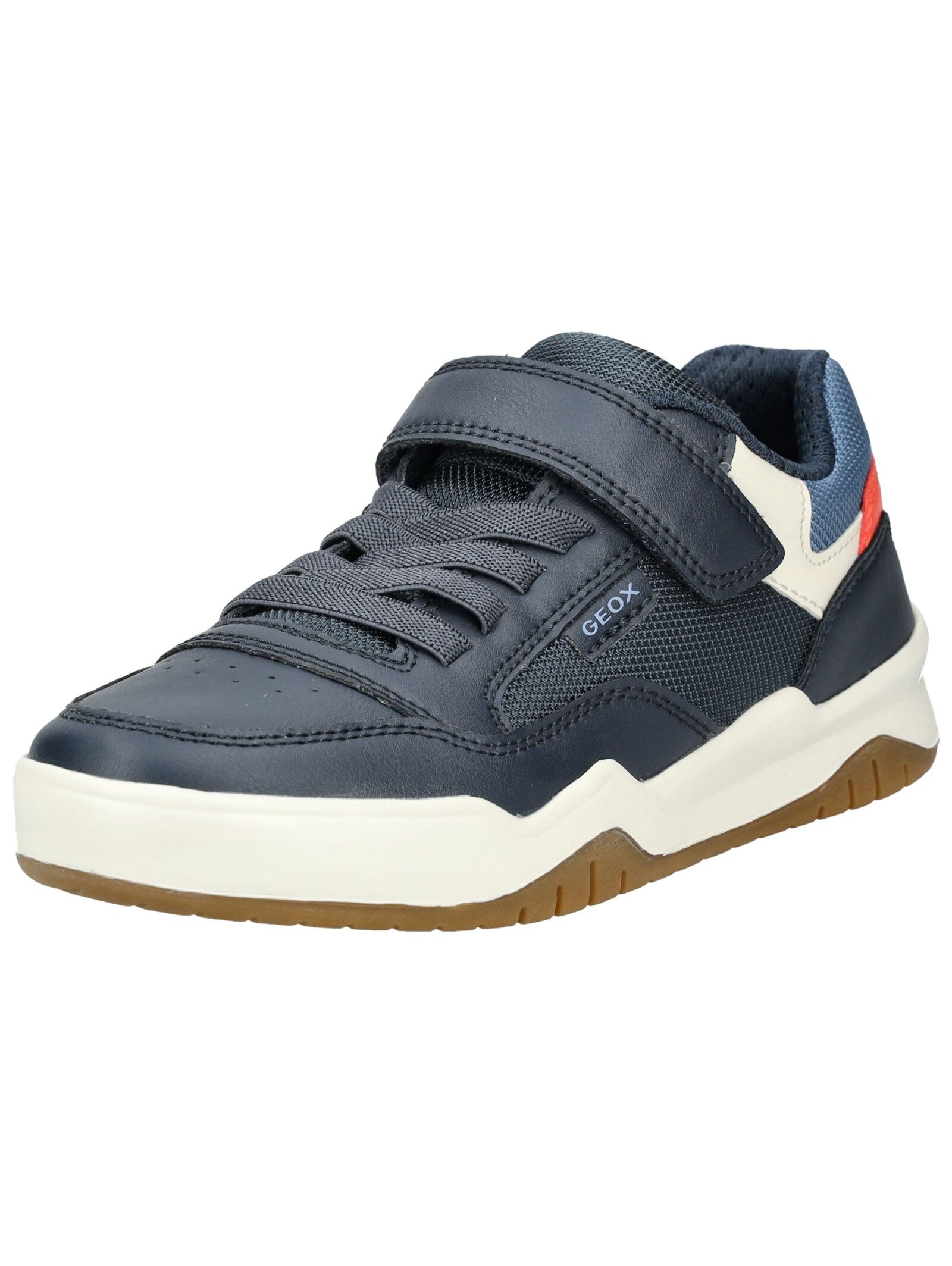 Sneaker GEOX "Geox Sneaker Lederimitat", Damen, Gr. 31, navy, Schuhe Sneaker