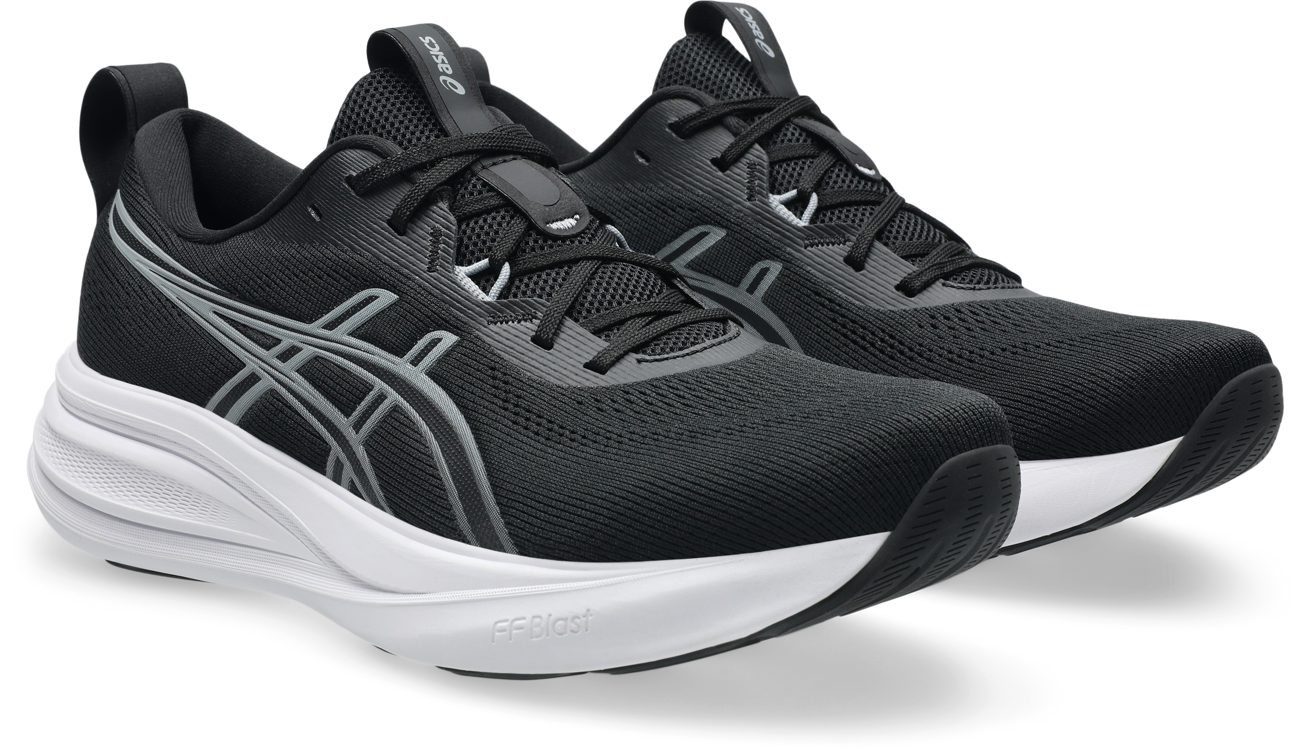 Laufschuh ASICS "GEL-PULSE 17", Herren, Gr. 46, schwarz, gravel, Synthetik, Schuhe Laufschuh, mit GEL-Technologie im Rückfuß, mit FF BLAST Dämpfung