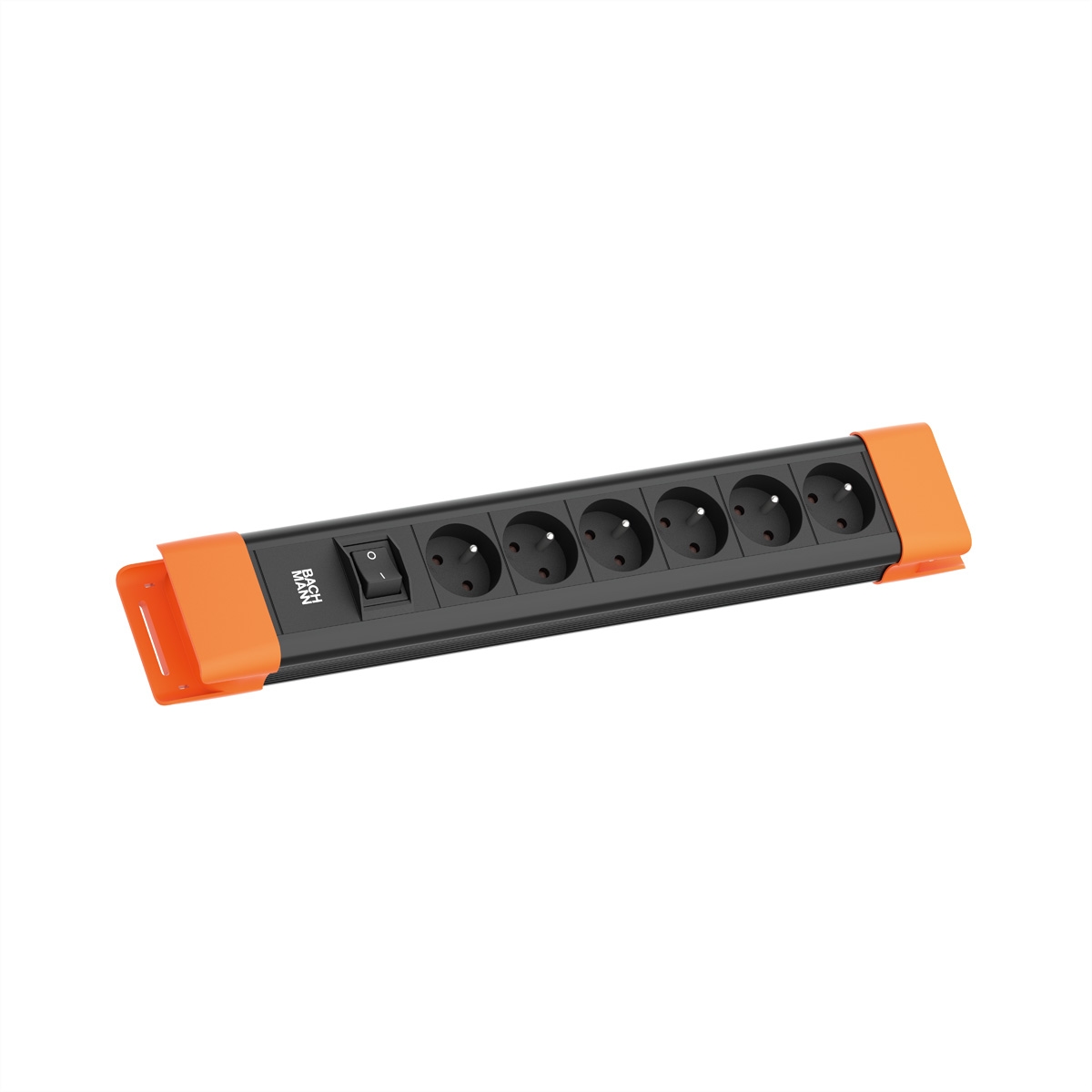 BACHMANN CONNECTUS 6xUTE, 1xSchalter 2,0m CEE7/7 Schwarz/Orange Image