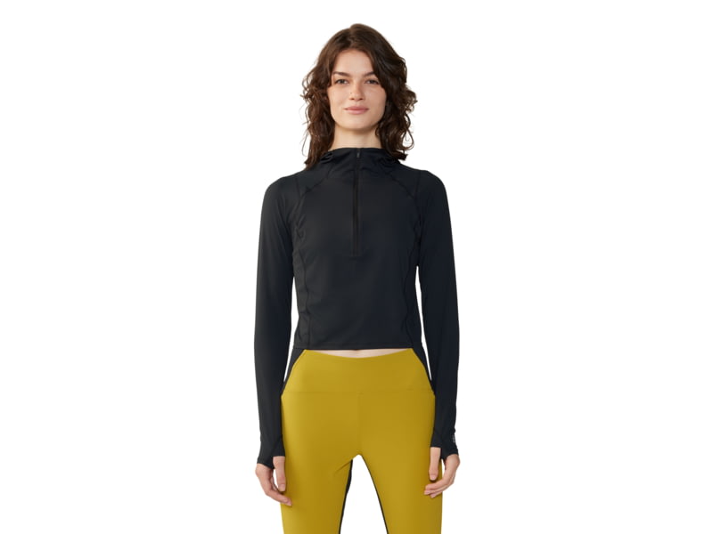 Mountain Hardwear Crater Lake Half Zip Crop Hoody - Women's Glacial Prismatic Print XXLx32 2068771-097-L