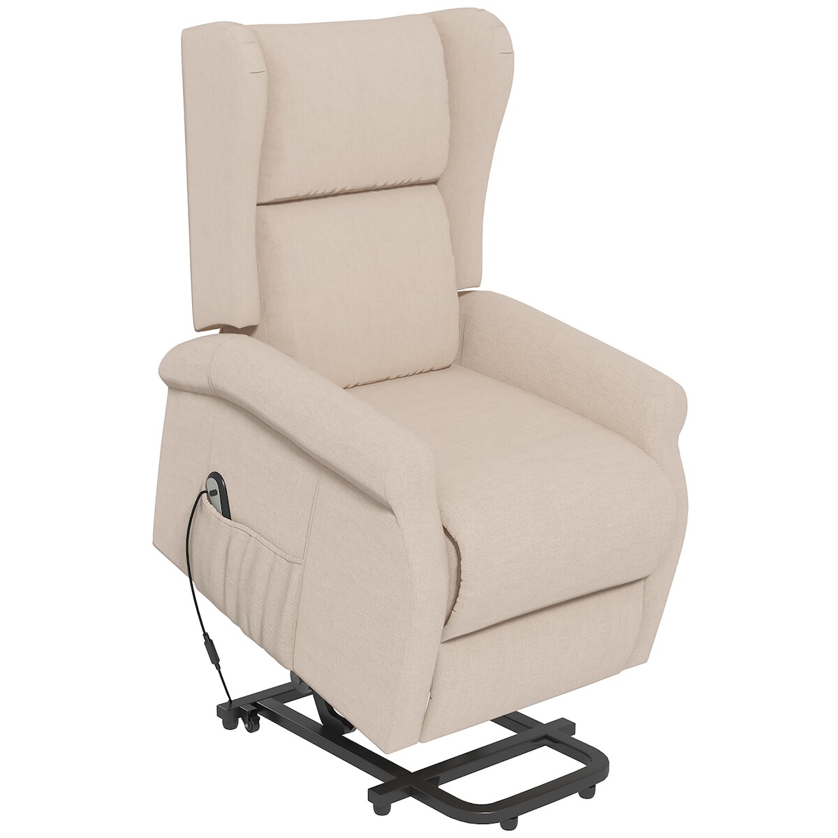 STILVORA Relaxsessel elektrisch mit Liegefunktion und Aufstehhilfe Cremeweiß 111x94x74 cm ergonomisch arretierbar belastbar bis 200 kg Image