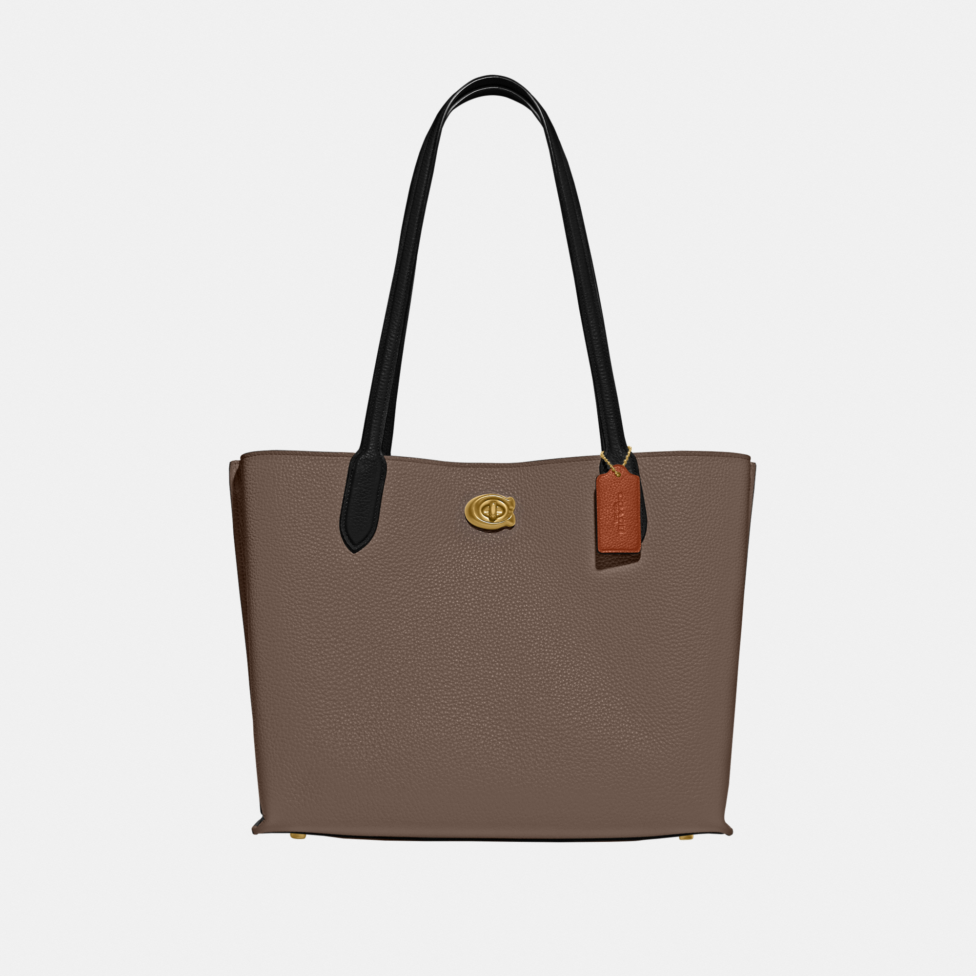 Coach Womens Willow Tote Bag In Colorblock With Signature Canvas Interior - Grey - One Size | Coach Sale | Discount Designer Brands