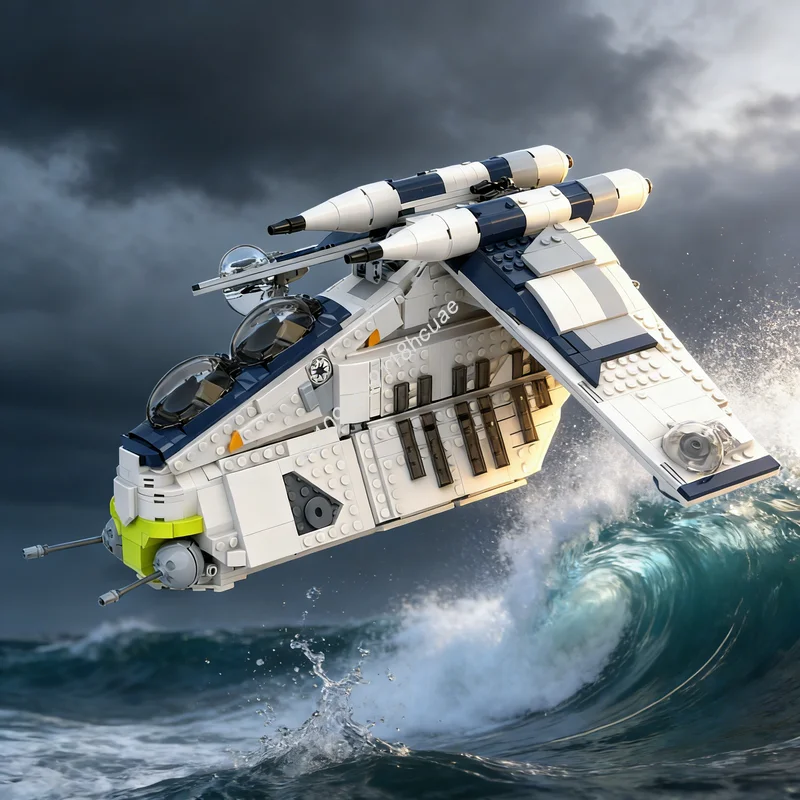 1431 Teile MOC Star Battle Republik Kanonenboot Clone Wars Plo S Bros Modell Weihnachtsgeschenk Bausteine Spielzeug Architektur Bildung Image