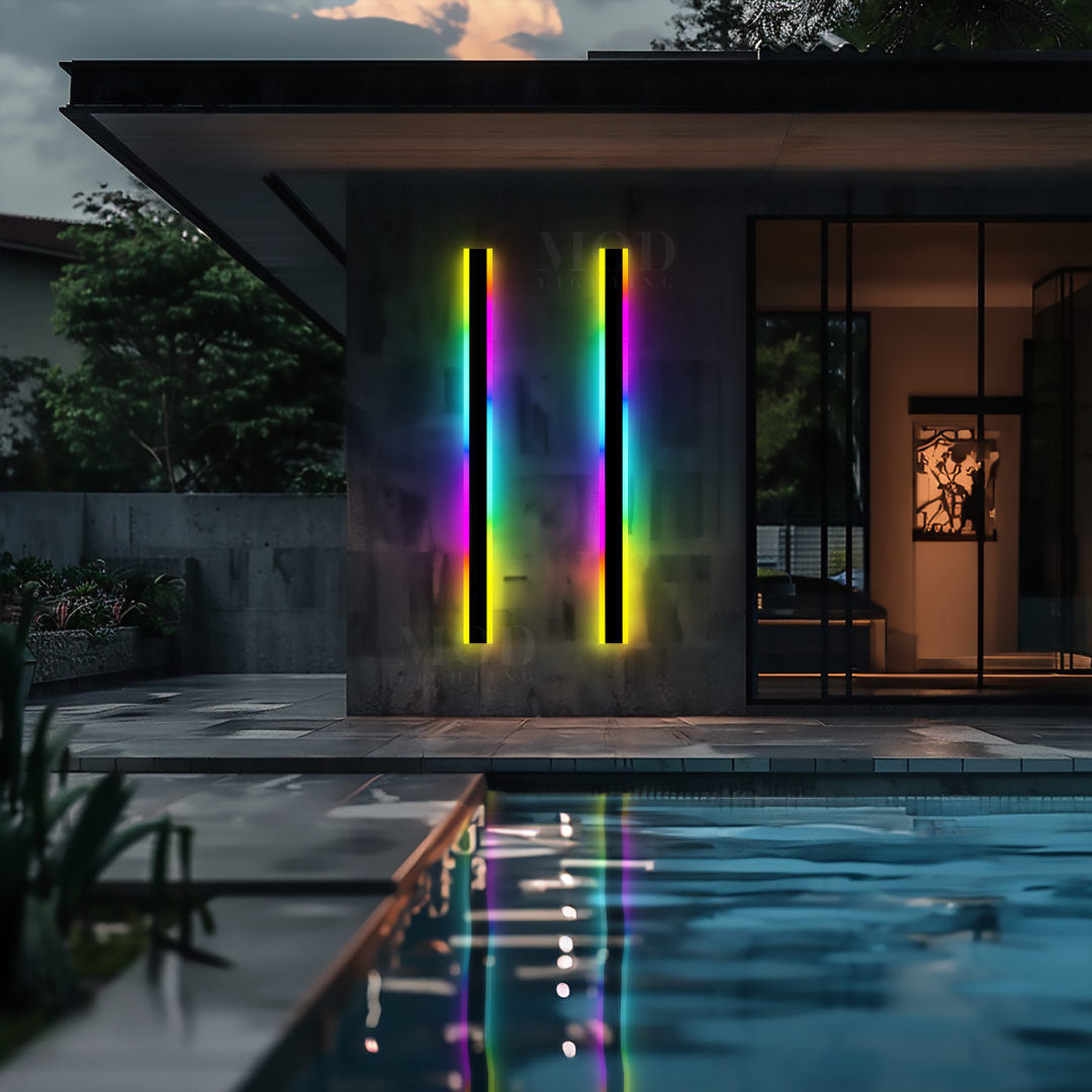Haylen RGB | Waterproof RGB Wall Light | 94â€˜â€™/ 240 cm / 7 Colors + 358 Effects W/ Remote | MOD LIGHTING