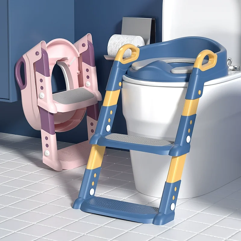 Neu verbesserte Kinder Toilette faltbare Kinder Töpfchen Training Töpfchen Sitz Leiter tragbare Baby Toilette Urinal Topf Tritthocker