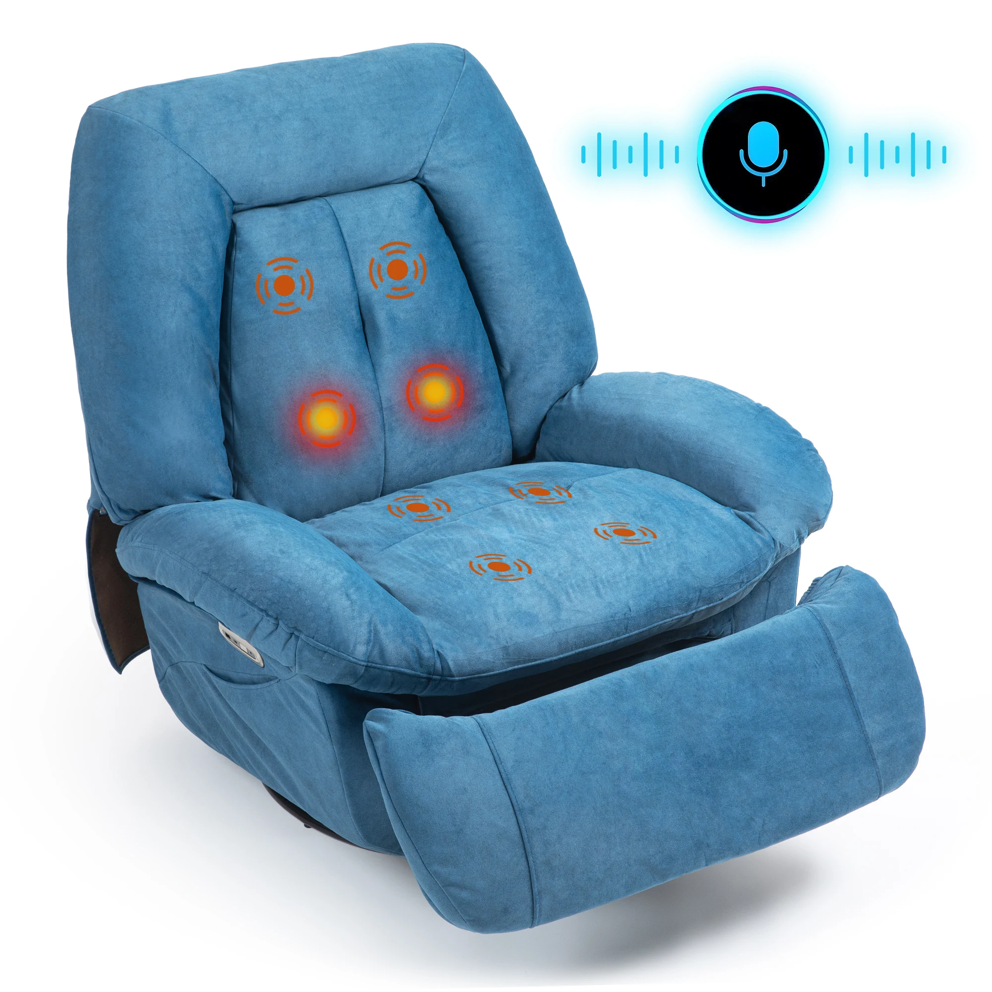 Intelligentes, sprachgesteuertes Massagesofa, multifunktionaler, beheizbarer elektrischer Relaxsessel, Einzel-Loungesofa für Woh Image