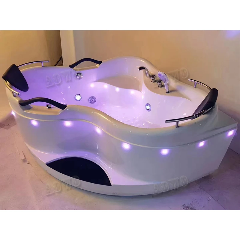 AOWO Whirlpool Design Spa Indoor Jakuzzi 2-Personen-Eckbadewanne Wohnzimmermöbel Whirlpools Massage Whirlpool Badewanne