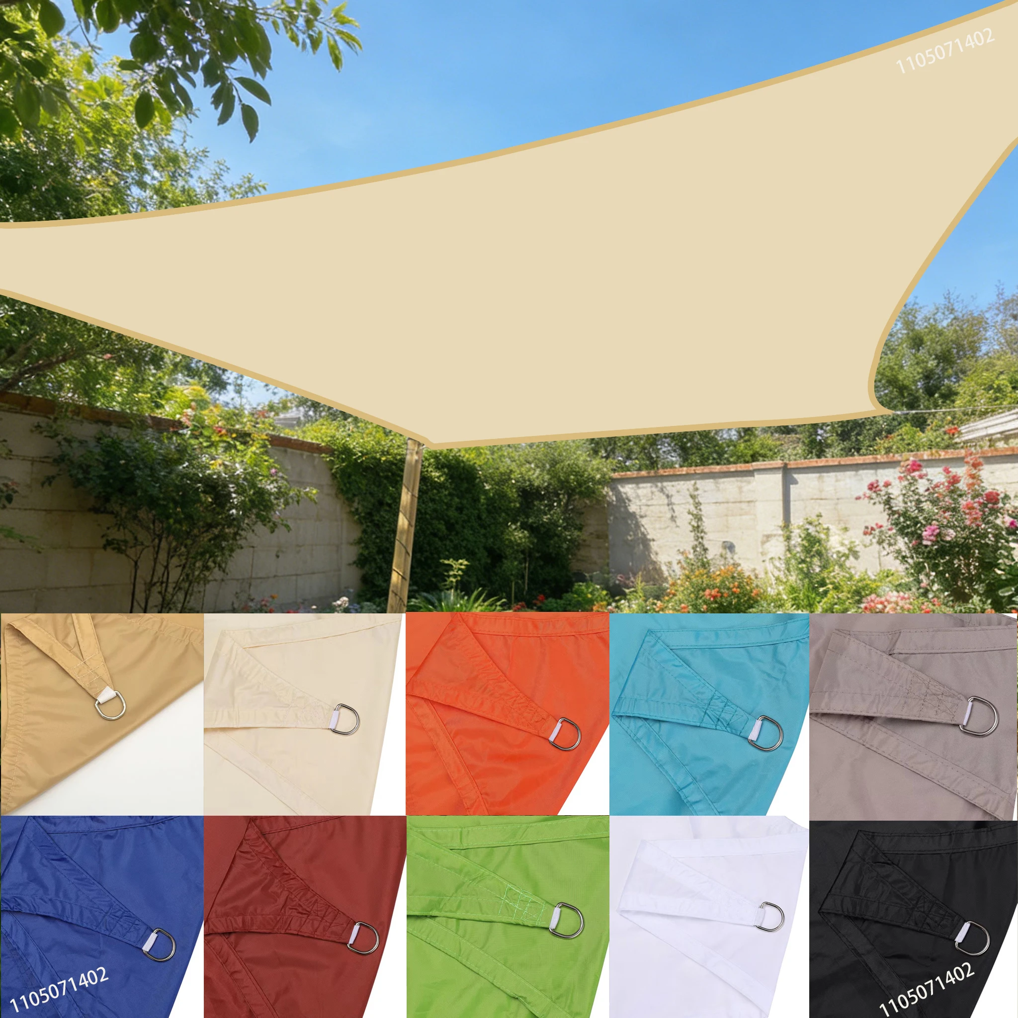 95% UV-Schutz Wasserdichtes Sonnensegel - Hochdichtes Atmungsaktives Sonnendach für Terrasse, Garten, Pool, Hinterhof, Windbeständig mit Edelstahl