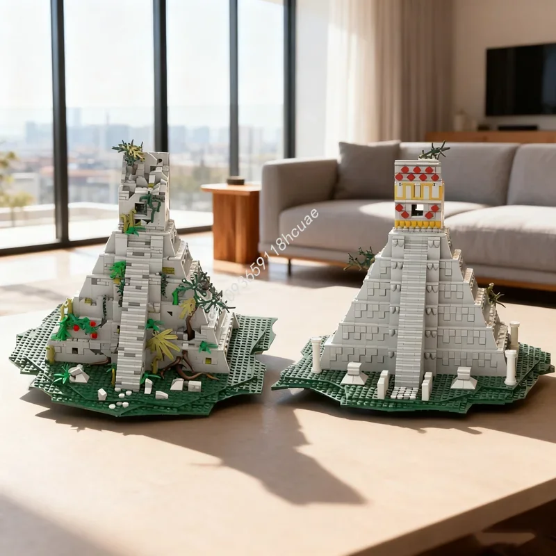 2237 stücke MOC Maya Tempel Architektur Modell Gebäude Weihnachten Geschenke Blöcke Spielzeug Bau Montieren DIY Bildung Geburtstag Image