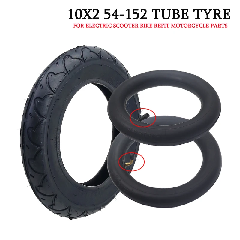 Größe 10x2.0 Gummireifen, Schlauchreifen 10x2 (54-152) für Elektroroller, Fahrrad, Umbau-Motorradteile, 10*2 Radreifen