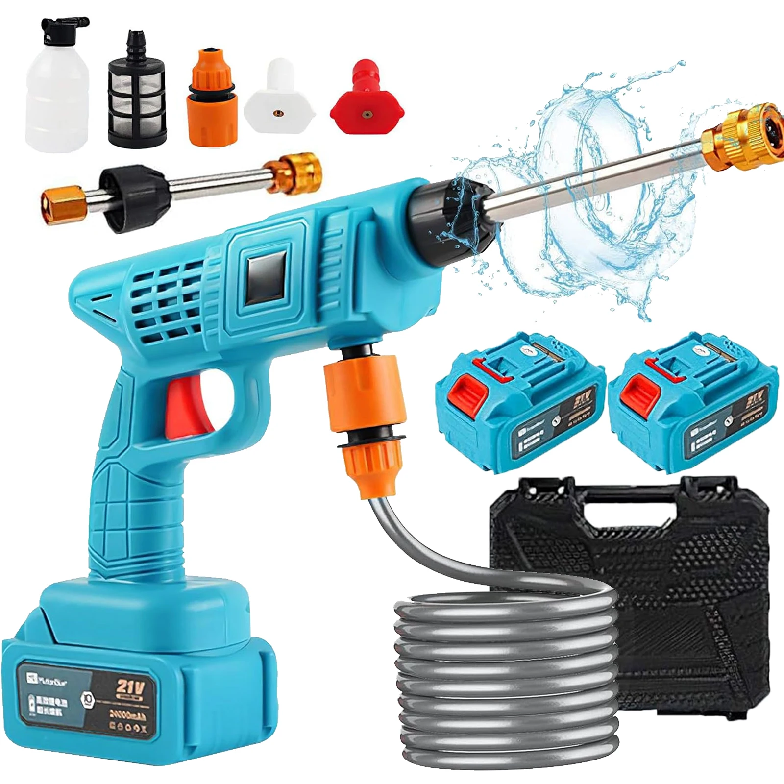Cordless Wireless Hochdruck Auto Waschen Waschmaschine Pistole Generator Wasser Pistole Spray Reiniger Auto Waschmaschine Für Makita 21V Batterie