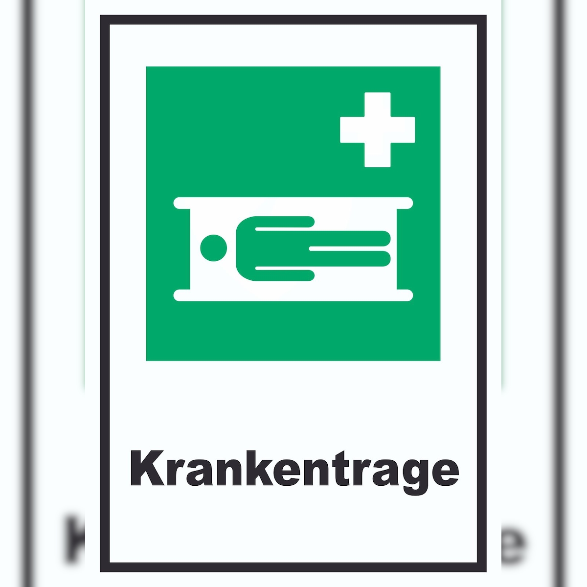 HB-Druck Krankentrage A2 (420x594mm) Schild Image
