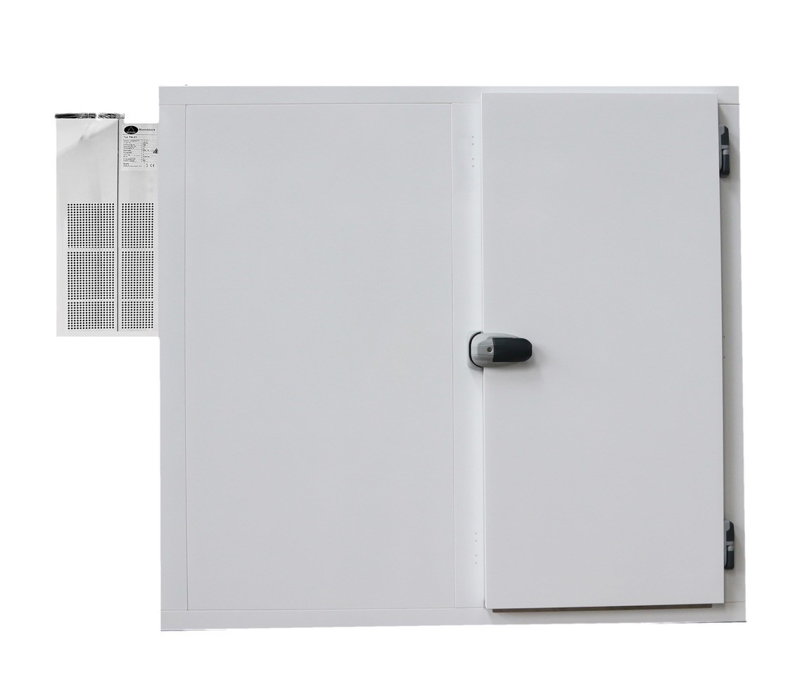 Wimar Premium Tiefkühlzelle Tiefkühlhaus 1500x3600x2250mm 9,1m³, 100mm Wand, 900 mm Türbreite, Made in Germany & Aggregat Image