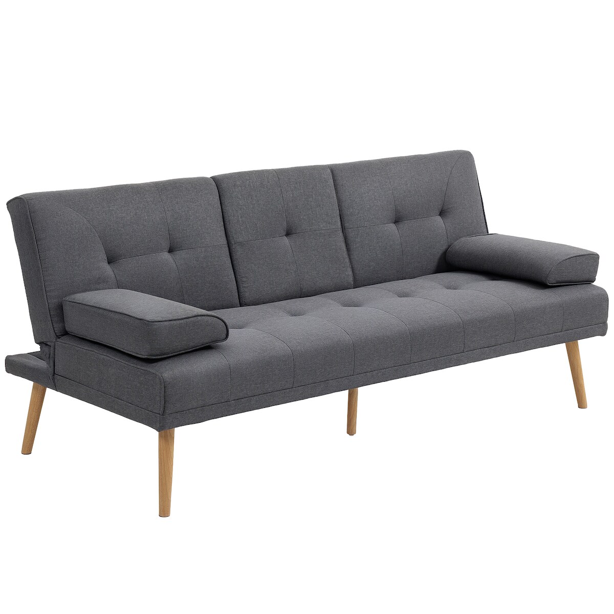 HOMCOM - Schlafsofa - 181L x 77B x 78H cm - grau Image