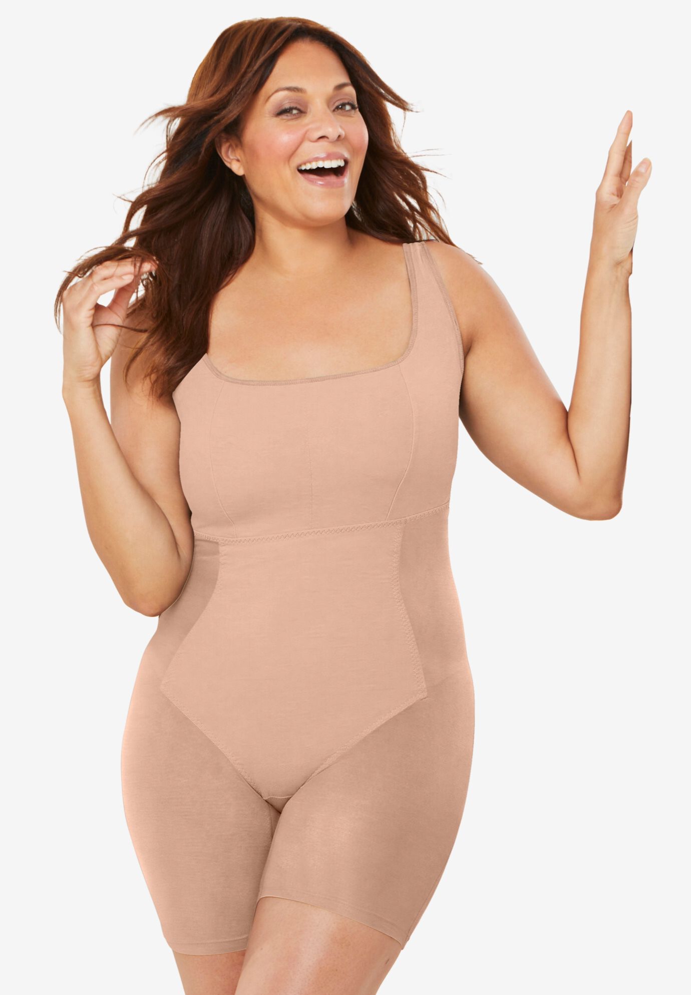 Plus Size Women's Firm Flex All-In-One-Shaper by Secret Solutions in Nude (Size L)