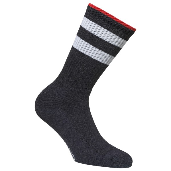 Alpacasocks&Co - Merino Casual Stripes - Multifunktionssocken 45-48 | EU 45-48 grau