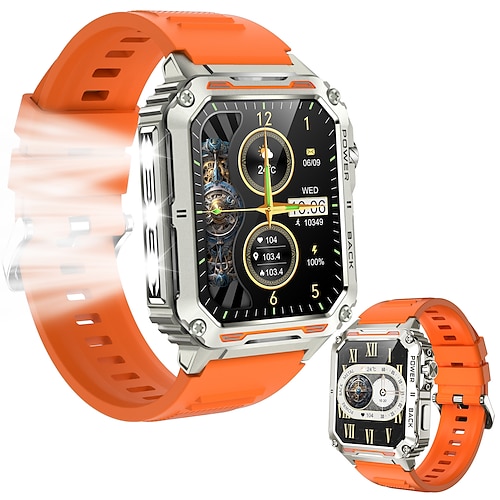 LOKMAT P3 Smartwatch 1.91 Zoll Smartwatch mit Bluetooth-Anruffunktion Schrittzähler Anruferinnerung Aktivitäts-Tracker Kompatibel mit Android iOS Unisex Langer Standby Freisprechanrufe Wasserdicht Image