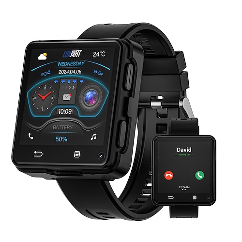APPLLP 2 MAX Smartwatch 2.64 Zoll 4G LTE Mobilfunk-Smartwatch Schrittzähler Anruferinnerung Wecker Kompatibel mit Null Unisex GPS Freisprechanrufe Mediensteuerung IPX-4 57mm Uhrengehäuse Image