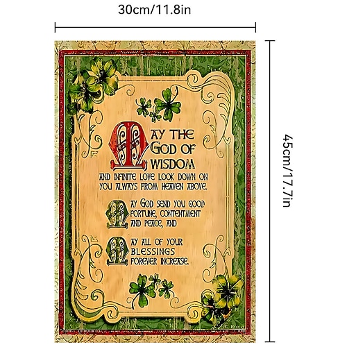 10 Stück St. Patrick's Day Gartenfahne Irischer Nationalfeiertag Karneval Glücksklee Image