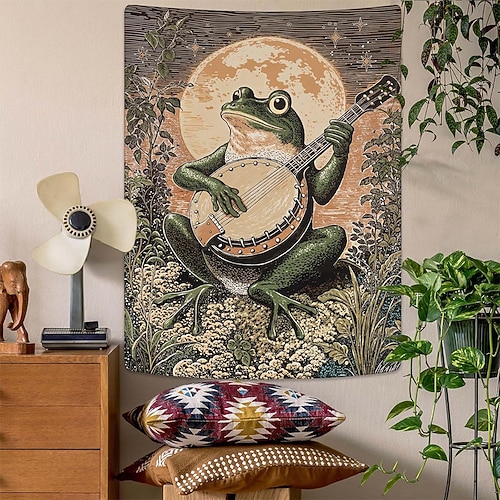 Tapisserie Banner Decke Volkskunst Vintage Schlafzimmer Wohnzimmer Wohnheim Jugendzimmer Studentenwohnheim Wandveranda Wohndeko Image