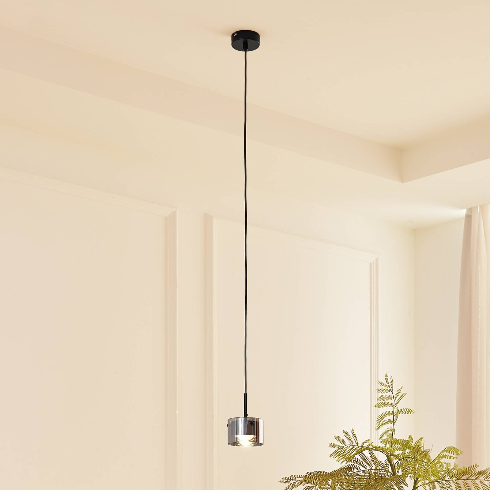 Hängelampe Jyla Lindby, dimmbar, schwarz, für Wohn- / Esszimmer, Metall, Modern, Pendelleuchte