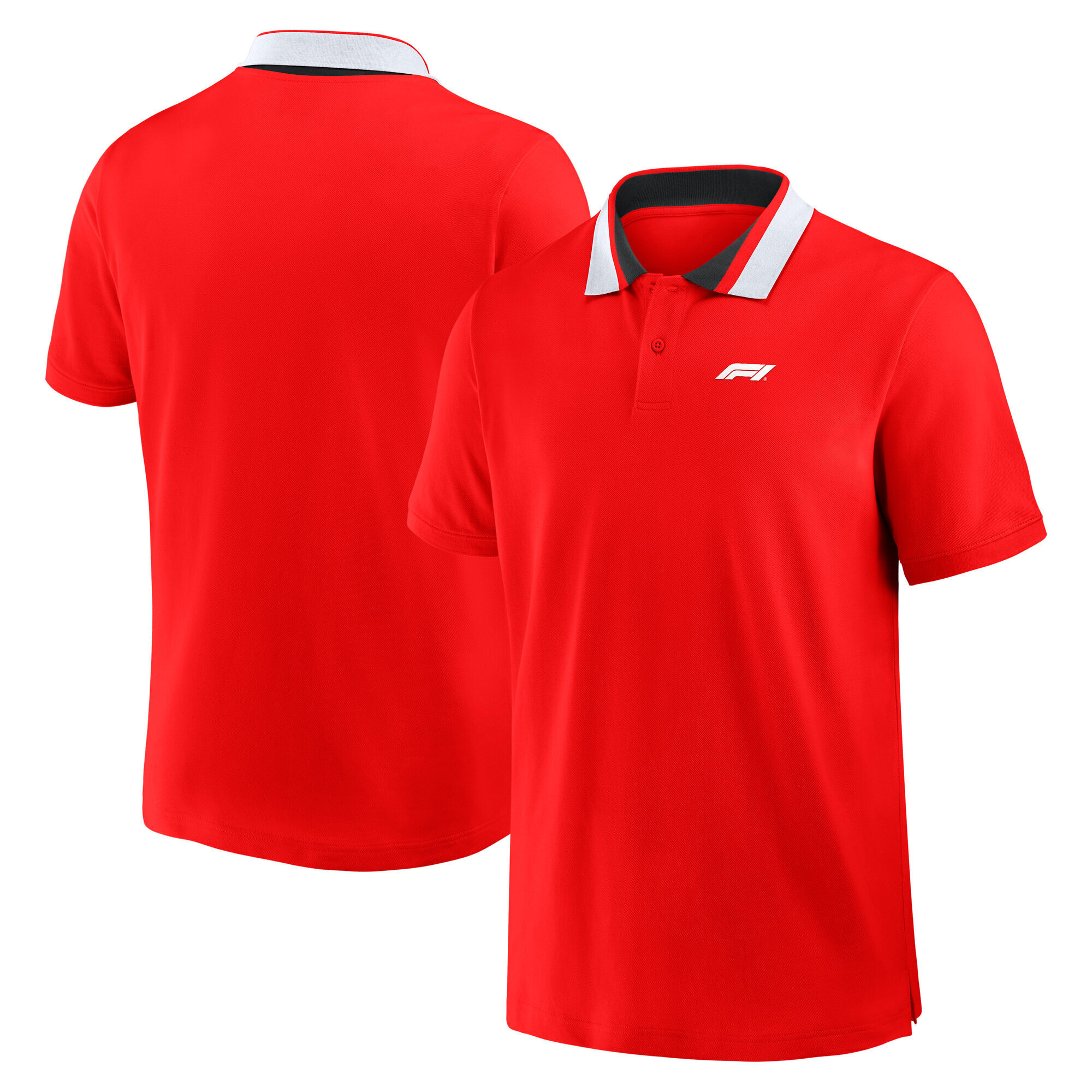 Formula 1 Klassisches Piqué-Polo mit Streifen - Feuerrot Image