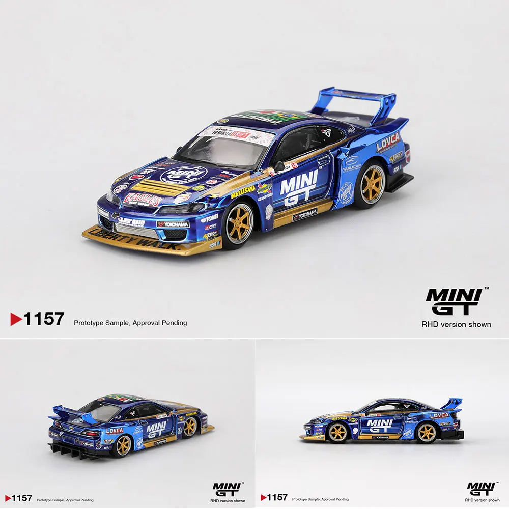 Vorverkauf MINIGT 1/64 Druckguss-Modellauto Nissan LB-Super Silhouette S15 SILVIA Blisterverpackung Hochleistungsmodellsammlung Image