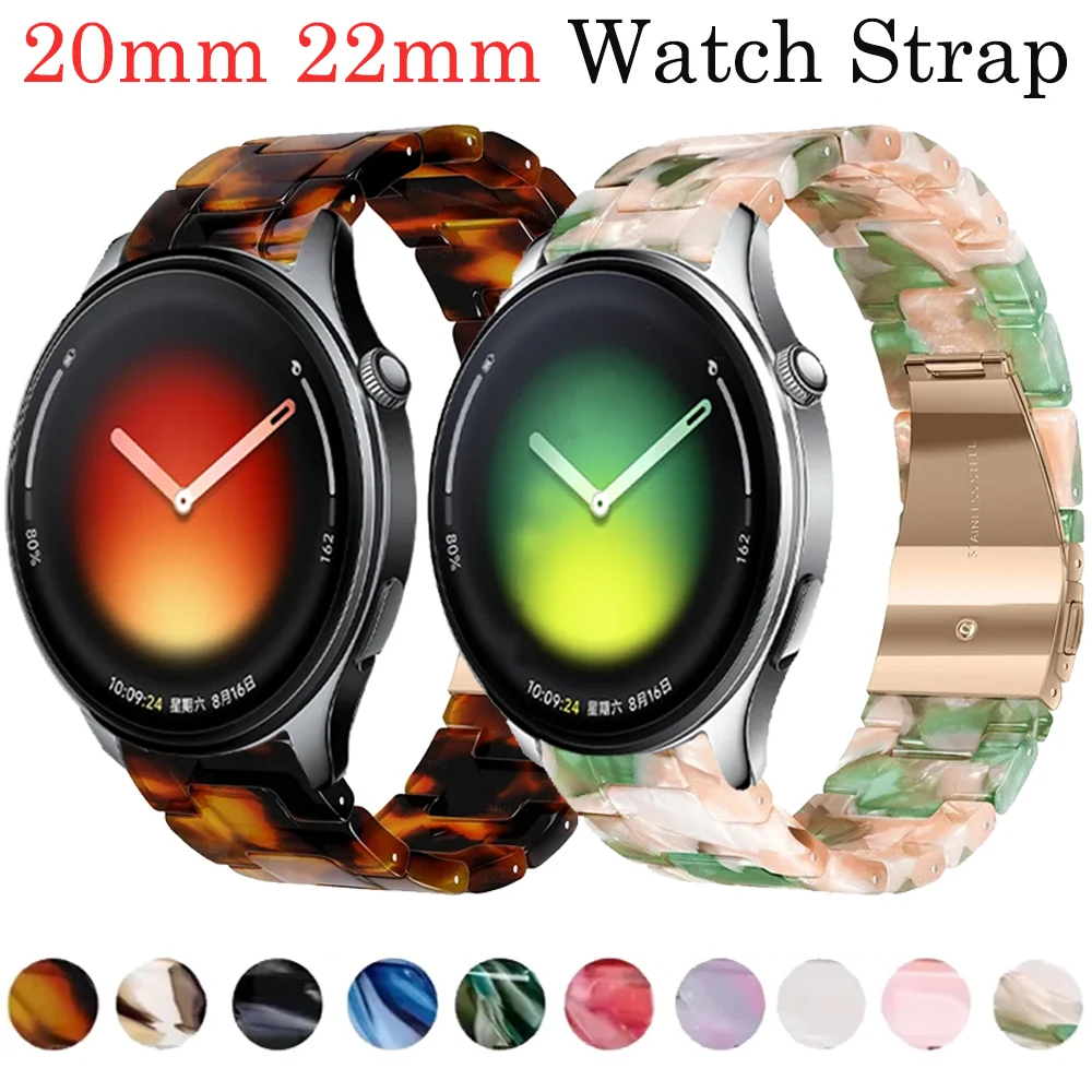 20mm 22mm Harzarmband für Xiaomi Watch 5/S4 S3 Komfortables Armband für Amazfit Balance 2/Active 2/GTR 4/Samsung Galaxy 7 6 5 4 Image
