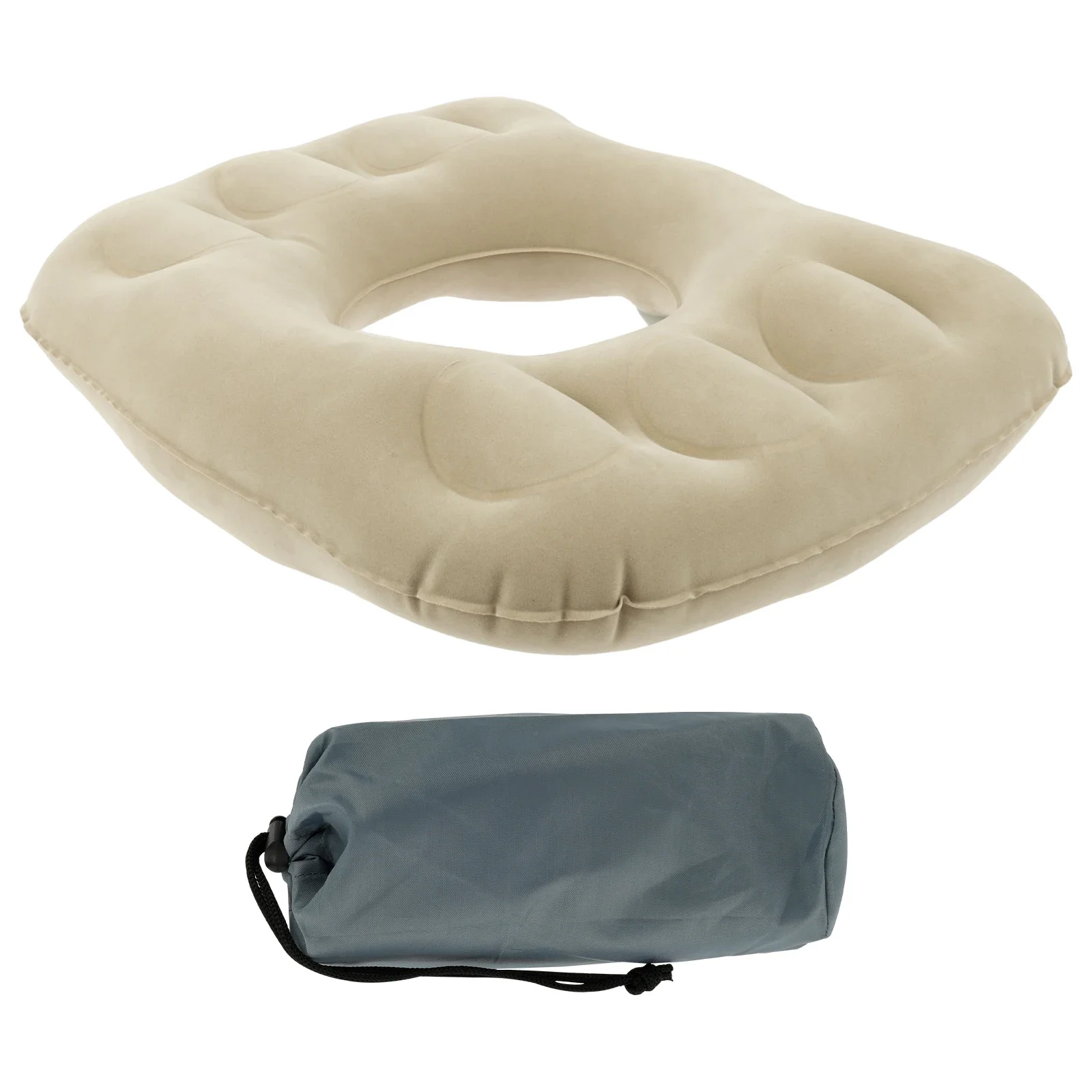 Aufblasbares Donut-Sitzkissen, verstellbar, leicht, auslaufsicher, aufblasbares Kissen, Stuhl-Sitzkissen, Rückenschmerzen, Stuhlkissen