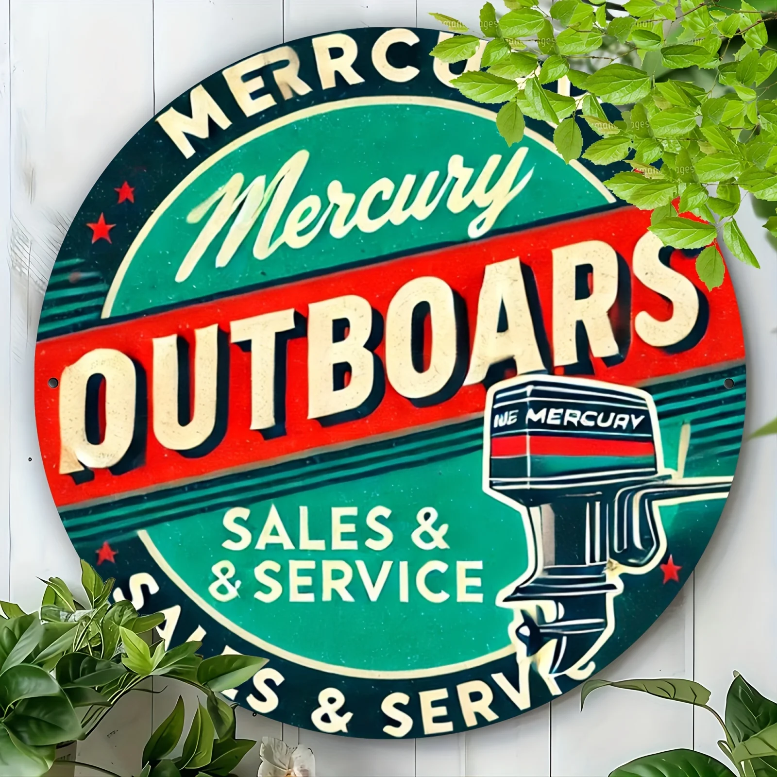 Ein Vintage-Emblem eines MERCURY-Außenbordmotors - das perfekte Geschenk für MERCURY-Außenbordmotor-Besitzer und -Enthusiasten. Image