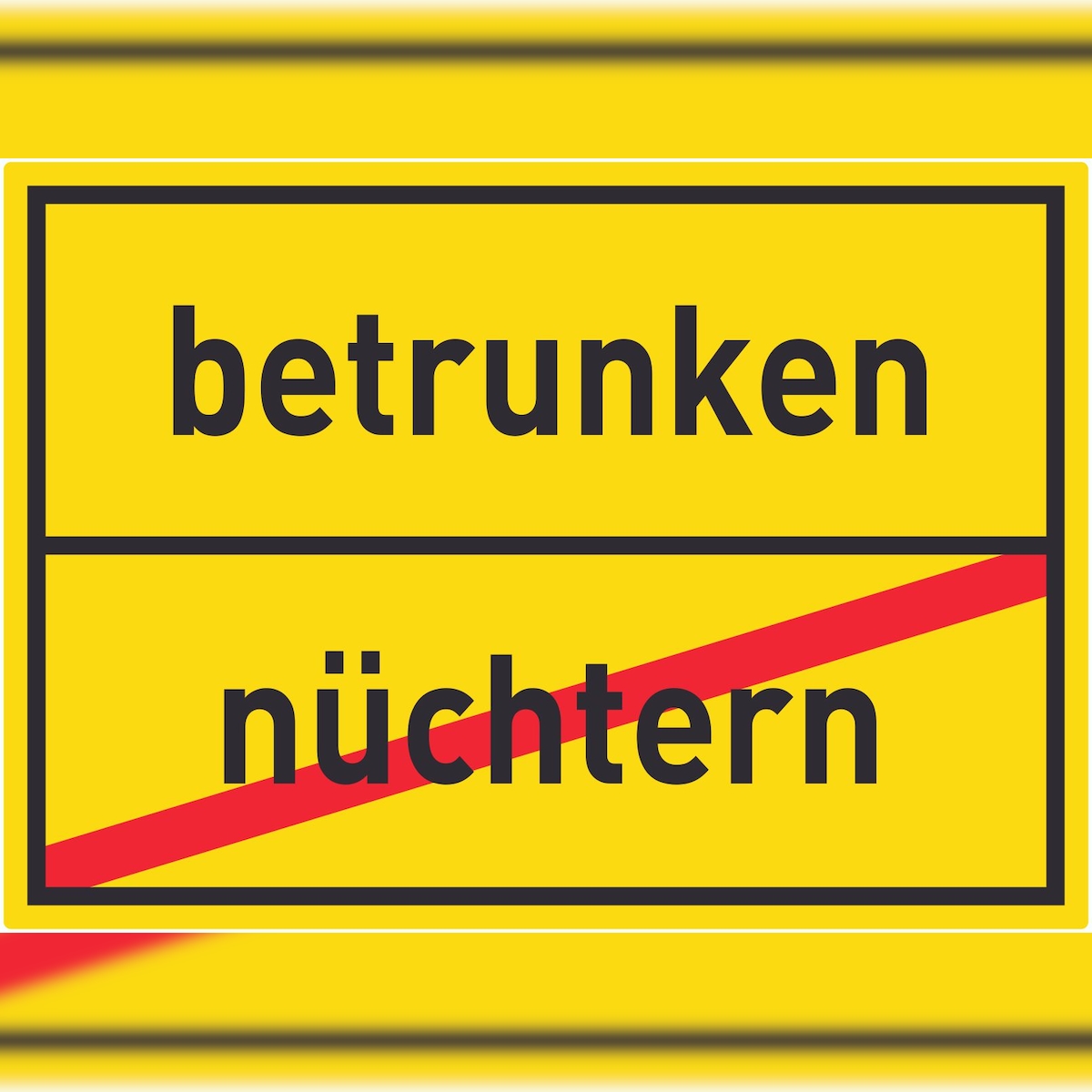 HB-Druck betrunken nüchtern Aufkleber Ortsaufkleber A6 (105x148mm) Image