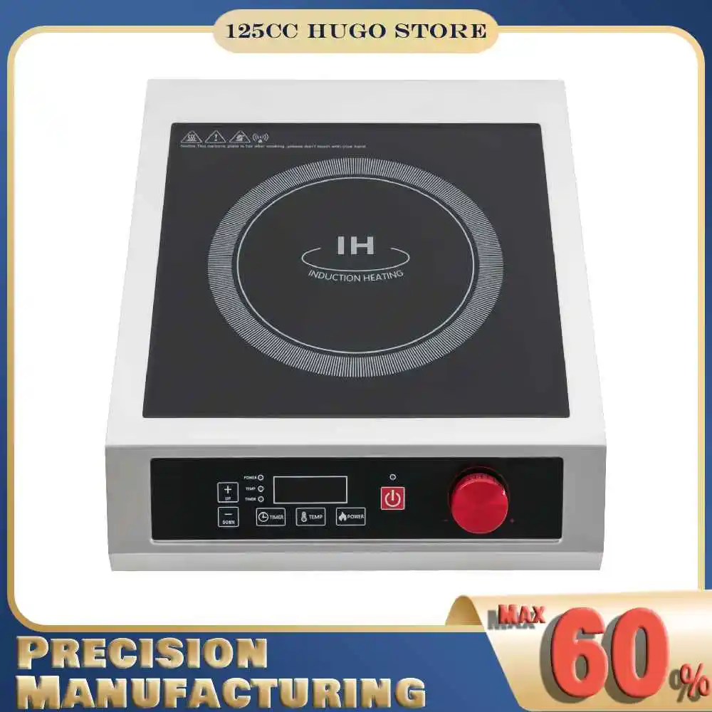 3500W Gewerbliches Induktionskochfeld Elektrischer Induktionsherd LED-Anzeige Quetschsicheres Induktionskochfeld Image