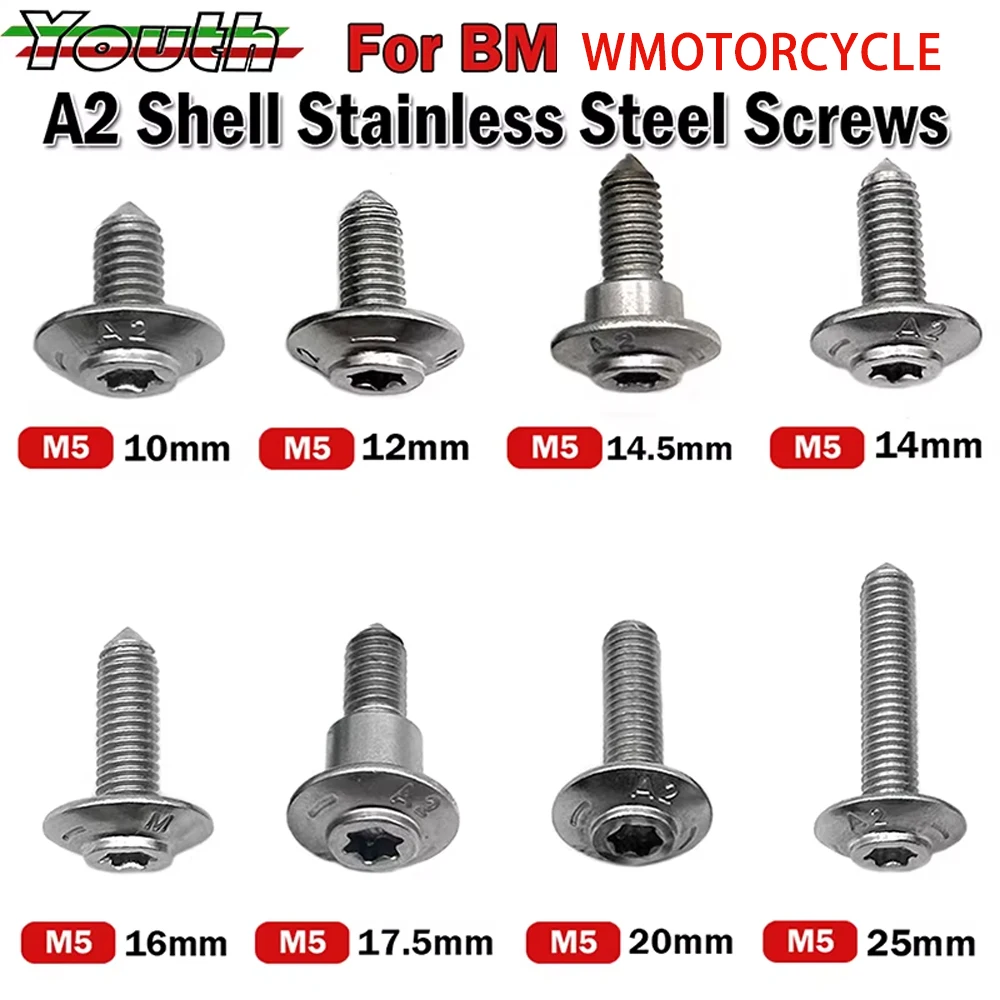 Für R1250GS ADV R1200GS LC R1200RT S1000RR S1000XR C600 C650GT F750GS F850GS R NEUN T K1600GTL M5 Verkleidung Edelstahl Schrauben Image