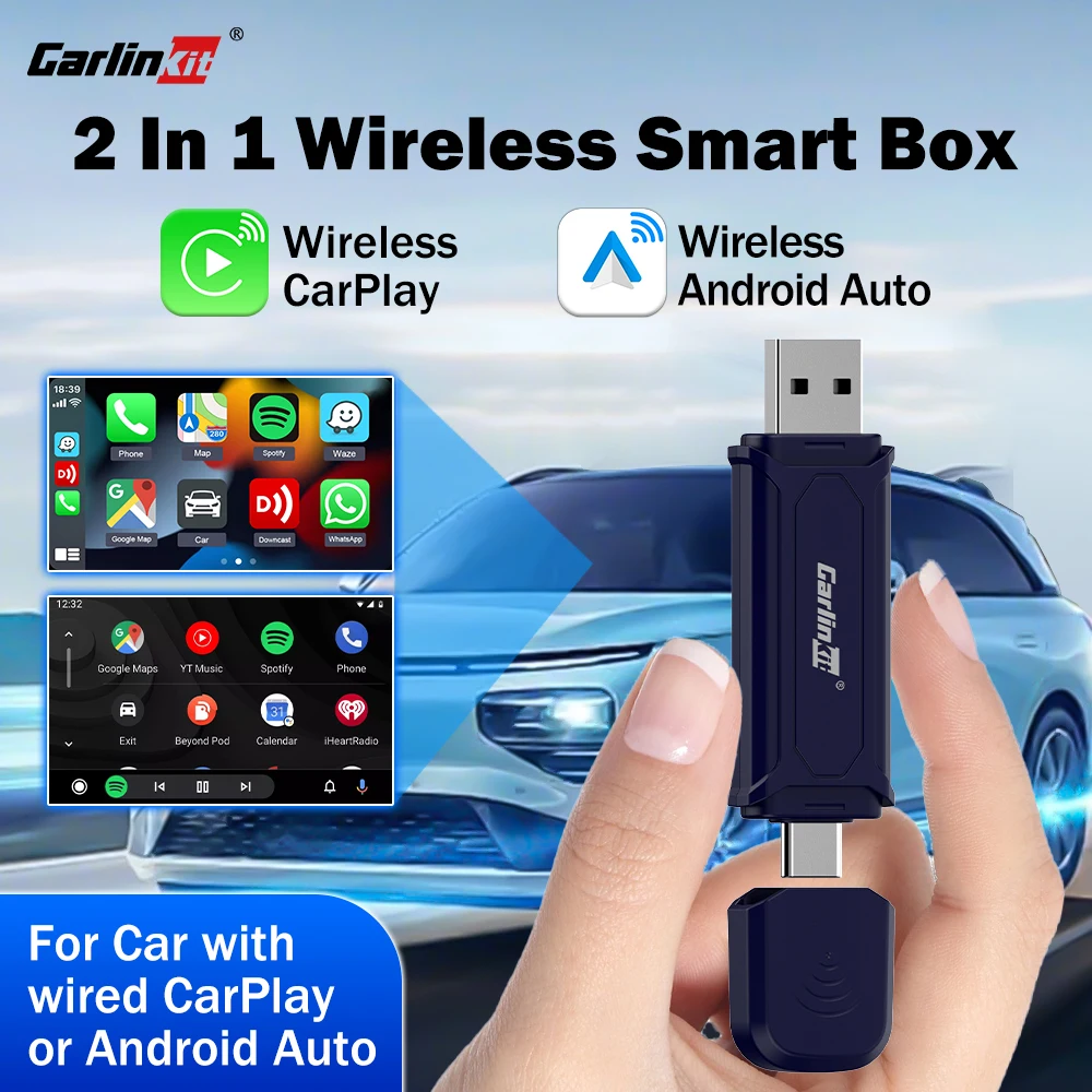 Mini 5 Pro CarlinKit 5.0 Kabelloser CarPlay Dongle Kabelloser Android Auto Adapter AI Smart Box Intelligente Autosysteme für OEM-Fahrzeuge Image