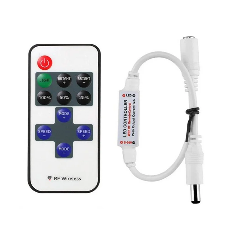 11key RF Mini Wireless Fernbedienung DC5-24V für 2835 5050 Einfarbige LED Streifen Lichter Drahtlose Schalter Dimmer Steuerung Image