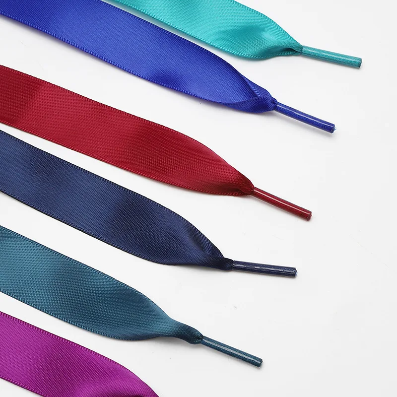 Lacci per Scarpe Personalizzati in Raso di Poliestere Lacci Piatti in Seta per Scarpe Sportive