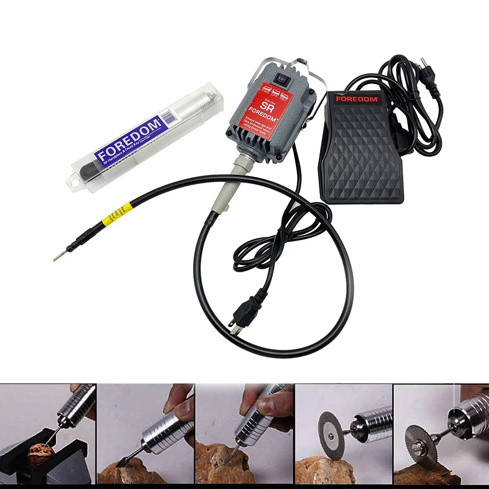 Smerigliatrice Universale 18000 RPM Utensili da Orafo Macchine Lucidatrici con Albero Flessibile Smerigliatrice Sospesa SR Motore per Albero Flessibile per Gioielli