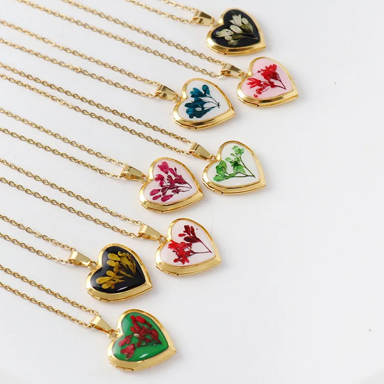 Collana di fiori fatti a mano con ciondolo in resina di fiori di nascita con ciondolo a forma di fiori con ciondolo con ciondolo a forma di fiore e ciondolo con ciondolo