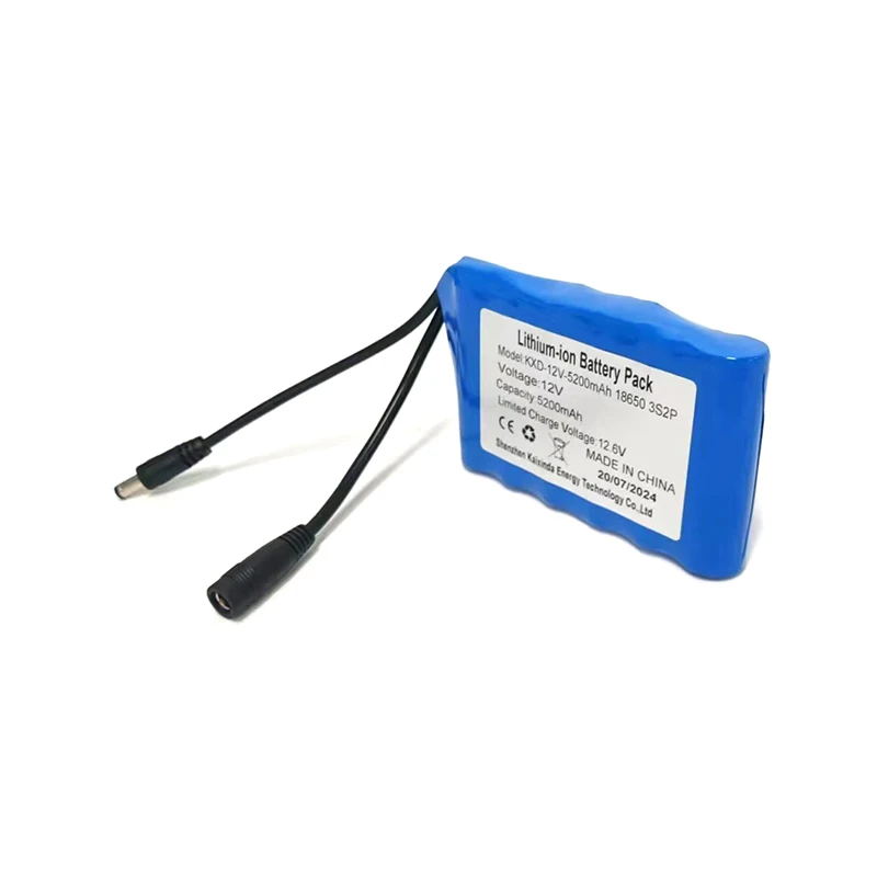Batteria Ricaricabile OEM 7.4V 4400mAh per Abbigliamento Climatizzato Batterie al Litio 18650 Batteria agli Ioni di Litio 7.4 Volt 4.4ah 4400mah