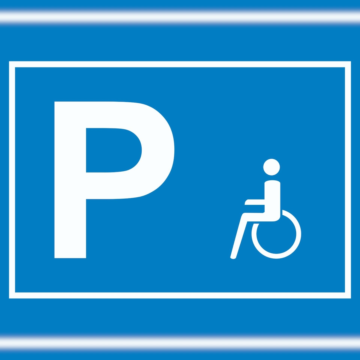 HB-Druck Behinderten Parkplatz Schild waagerecht A6 (105x148mm) Image