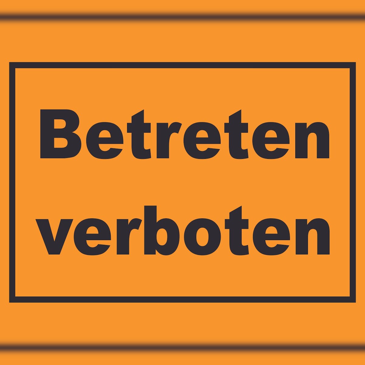 HB-Druck Betreten verboten Schild schwarz-orange A1 (594x841mm) Image